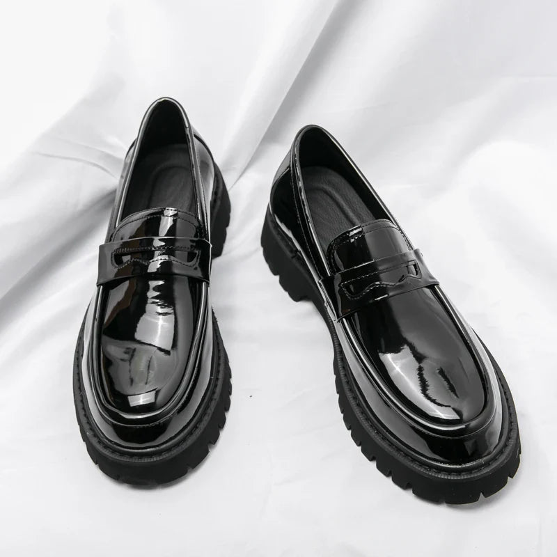New Men's Luxury Leather Shoes Genuine Leather Dress Shoes Fashion Loafers Slip-on Comfy Casual Business Shoes Fomal Mocassins