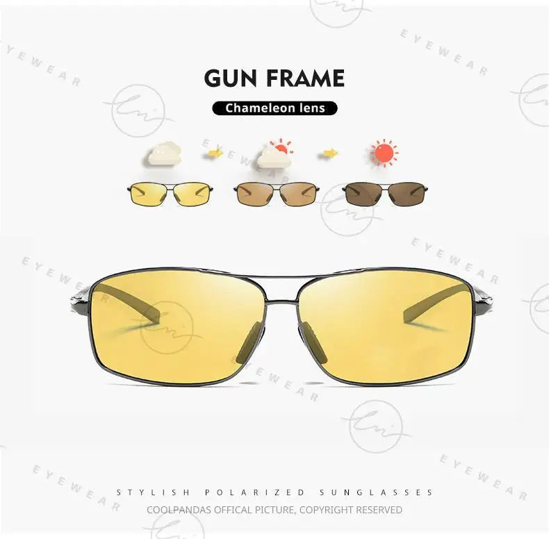 Classic Photochromic Sunglasses Polarized Man Day Night Vison Glasses Woman Chameleon Lens For Driving Goggles Male