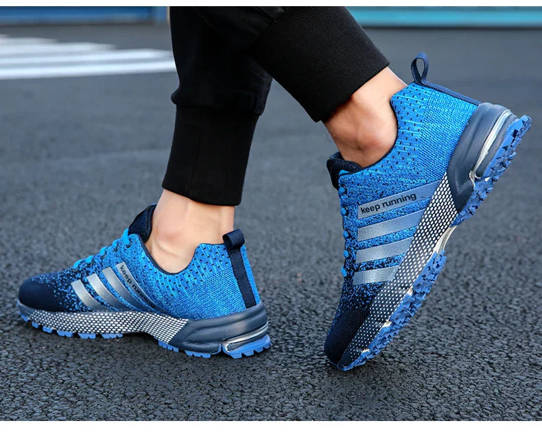 New fashionable plus-size men's casual sports shoes, walking and running shoes, tennis vulcanized men's shoes