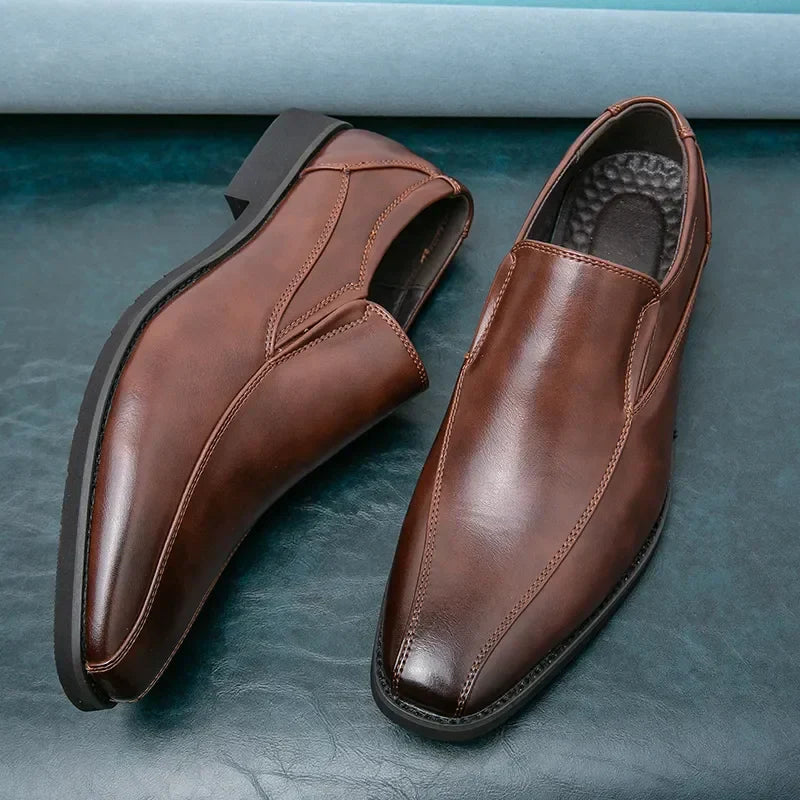 Casual Business Leather Shoes Men Loafers Formal Wedding Shoes Leisure Party Office Flats Men's Social Dress Moccasins