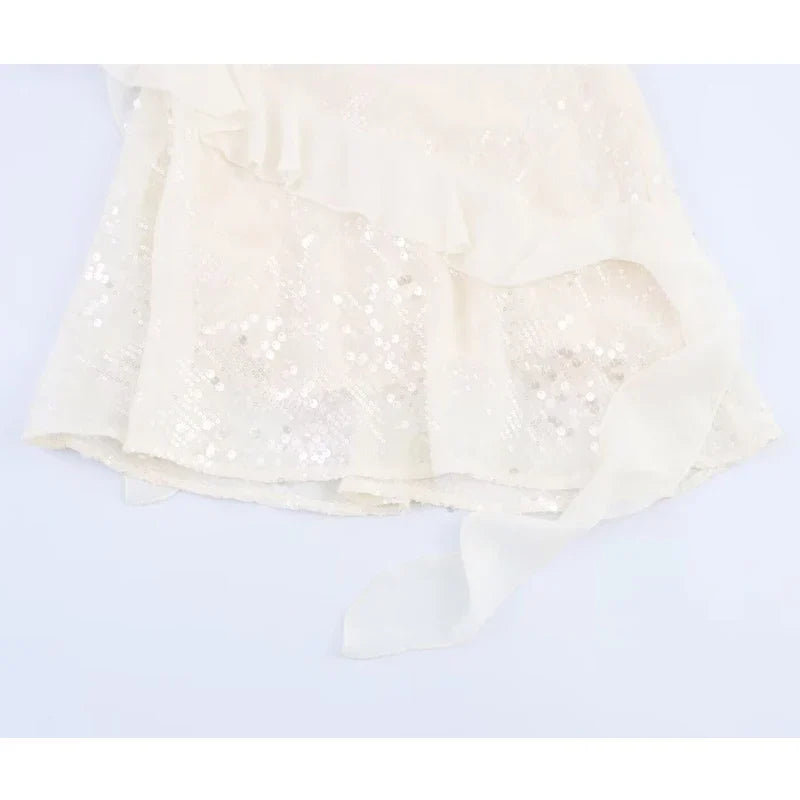 2025 Sequin Mini Dress Woman Sexy Slip Party Dresses for Women Summer Backless Women's Dress Straps Beach Short Dresses