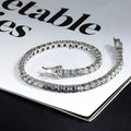 3mm 0.1CT Gradient Color Black Grey White Moissanite Diamond Tennis Bracelet for Men Women Unisex 925 Silver Link Bracelets