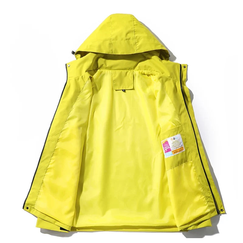 Women's Men's Waterproof Jacket Climbing Hiking Camping Trekking Windbreaker Unisex Outdoor Windproof Rain Coat Antifouling