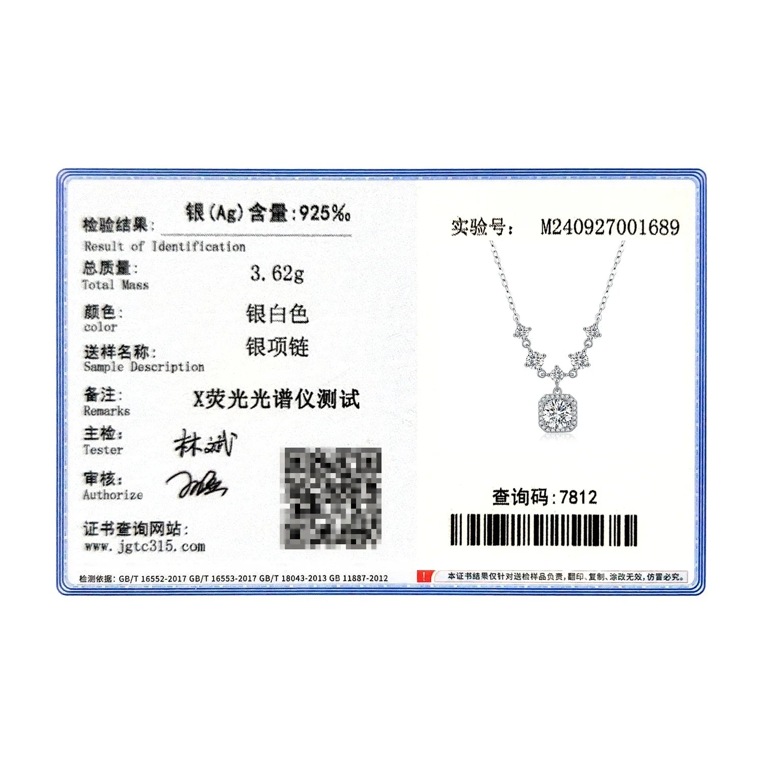 1CT D Color Moissanite Necklace 925 Sterling Silver Luxury Halo Charm Pendant Necklace For Women Bridal Wedding Jewelry