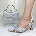 Ladies Shoe and Bag Set Latest Designers Luxury Italian Party Shoes and Bag Set