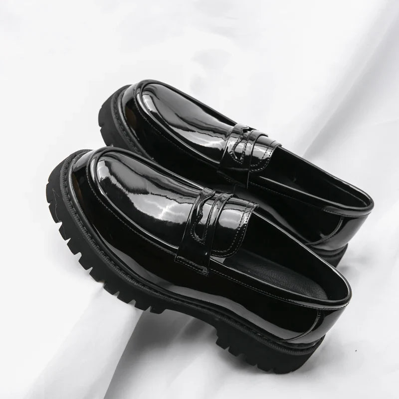 New Men's Luxury Leather Shoes Genuine Leather Dress Shoes Fashion Loafers Slip-on Comfy Casual Business Shoes Fomal Mocassins