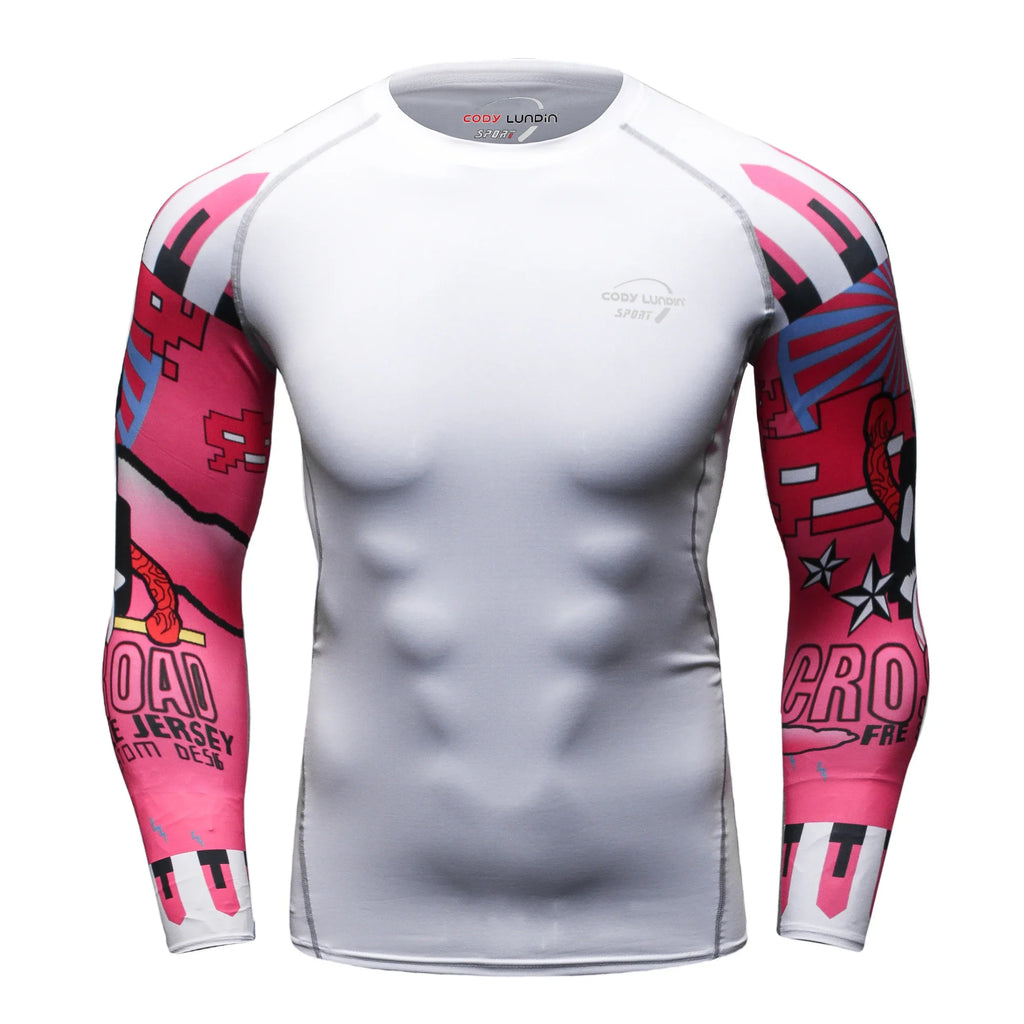Clothes Full Sleeve White Rashguards For Swimwear Anti -uv Sunscreen T Shirt Boxing Trainning Wear Bjj Jiu Jitsu Rash Guard