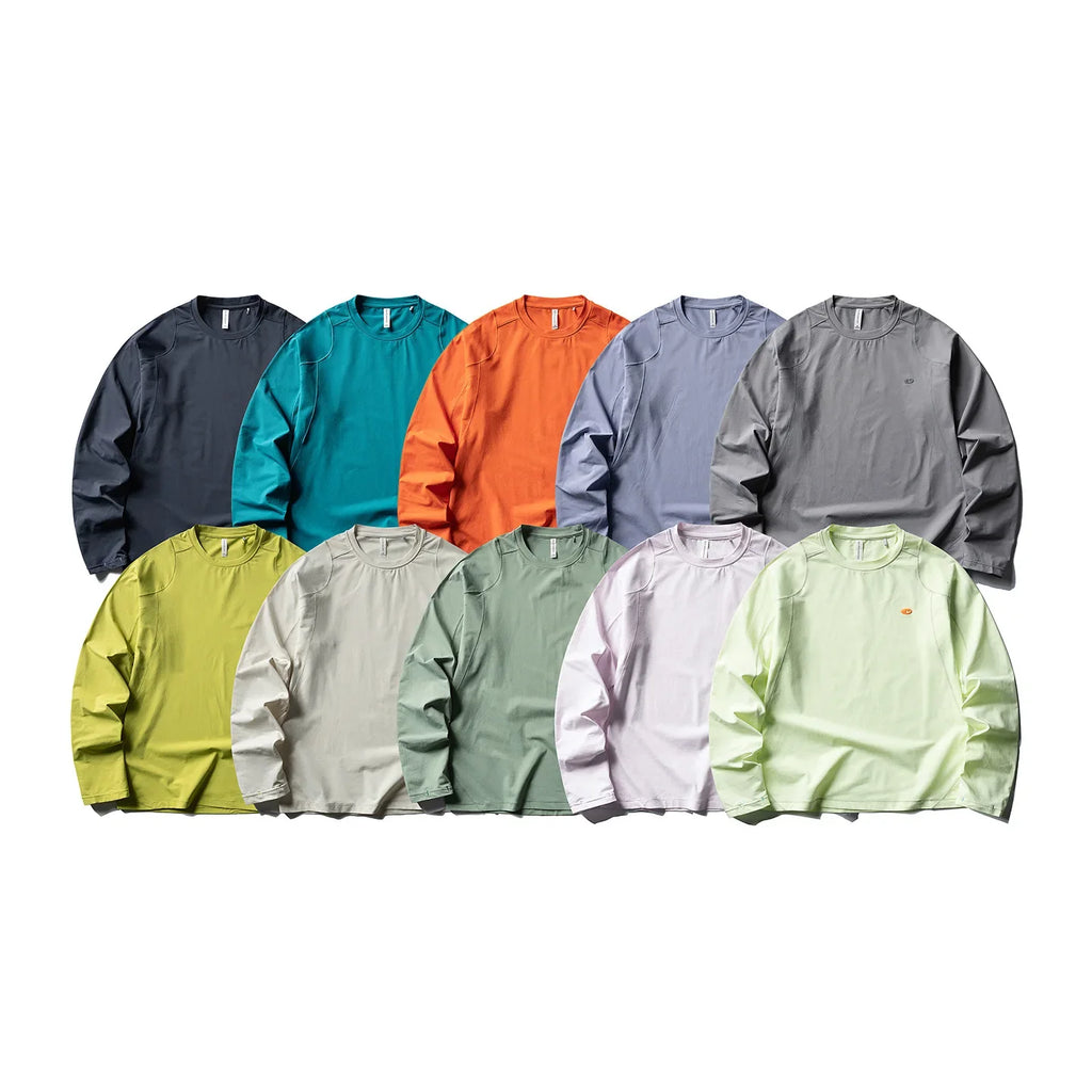 Men Anti-Bacterial  UPF Sun Protection Long Sleeve Moisture-Wicking & Quick-Dry Lightweight Top Unisex Quick-Dry Sun Protective