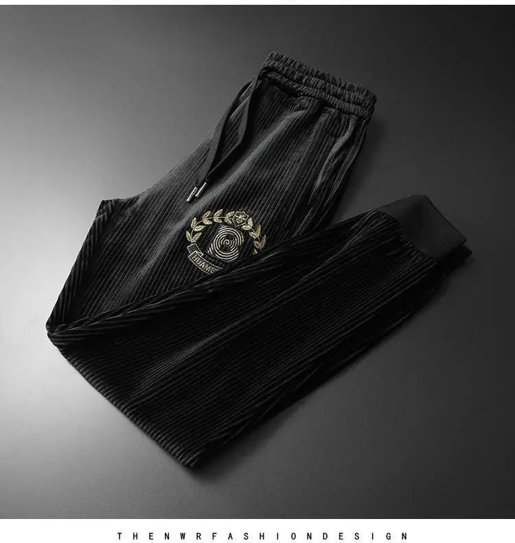 Hoodies For Men Autumn and Winter high quality Gold Velvet Thickened suit plus size Sports suit Two-piece Set pant sets