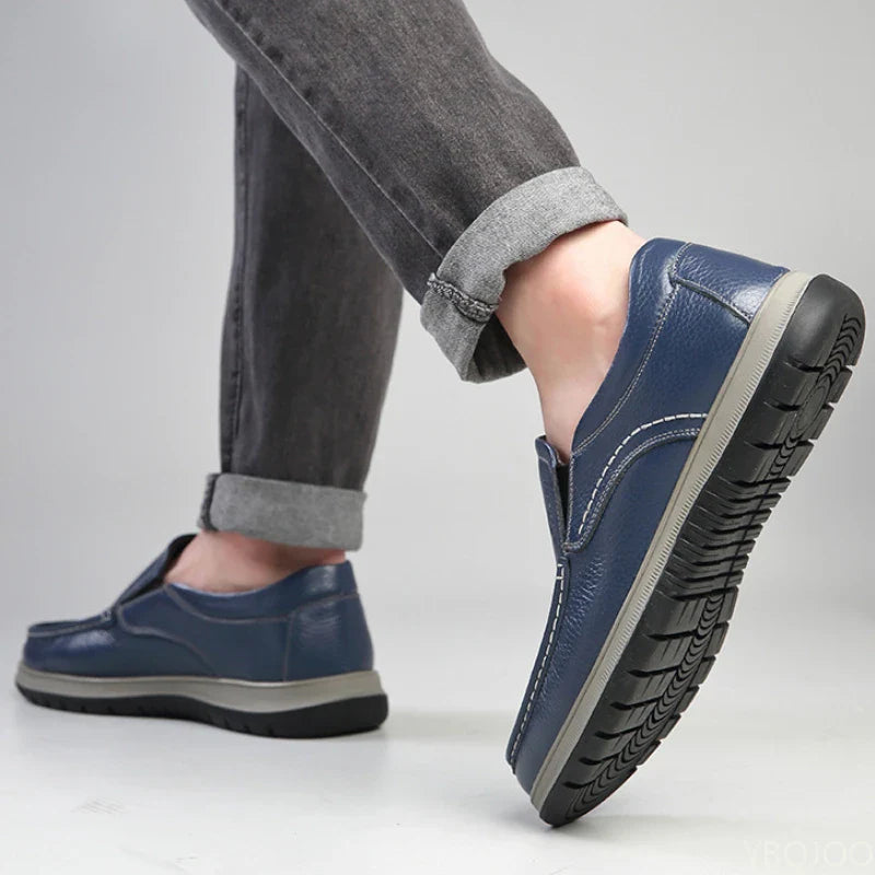 Men's High Quality Genuine Leather Loafers Handmade Men Shoes Moccasins Walking Men Flats Casual Male Work Shoes Homme Zapatos