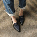 New Summer Style Fashionable Comfortable Wear-resistant Belt Buckle Thick Heel Medium Pointed Matching Women's Single Shoes