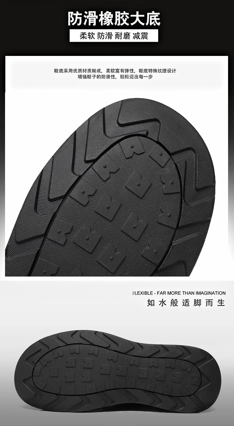 Spring New Designer Business Casual Shoes for Men Black Genuine Leather Shoes Male British Style Soft Sole Fashion Shoe Man