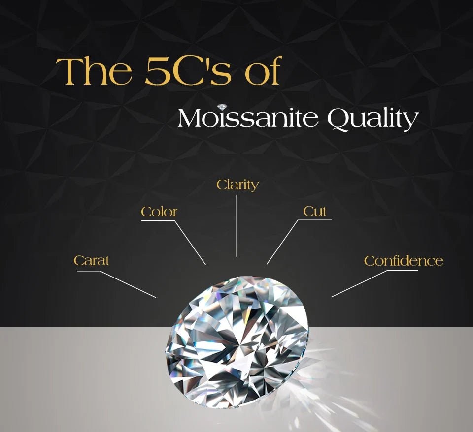 Star Moissanite Pendant Necklace for Women D Color Round Cut 3.0mm Lab Diamond S925 Silver 18K Gold Plated Fine Jewelry