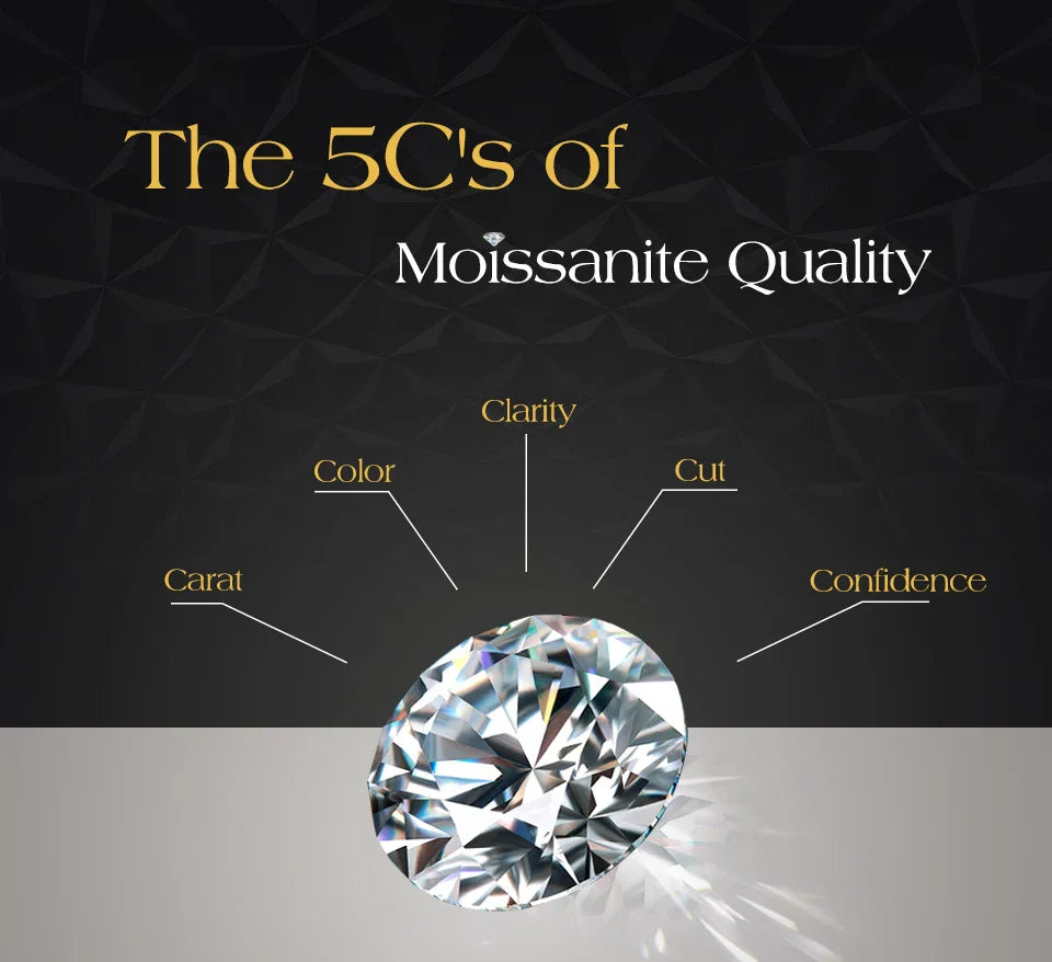 Teardrop Shape Earrings Moissanite DVVS1 Round Cut 925 Sterling Silver Gold Plated For Women Wedding Party Jewelry Gift