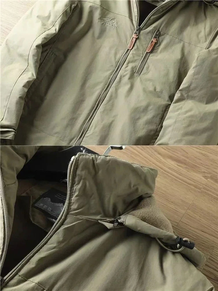 Casual Warm Military Tactical Coat Men Large Size Jacket Autumn Winter Padded Thickened Outdoor Punching Hiking Jacket Men's Top