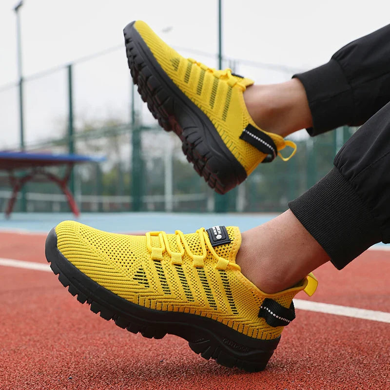 Men's Casual Shoes Breathable Fly Woven Mesh Upper Comfortable Outdoor Walking Cycling Exercise Shoes for Men Tenis Para Hombre