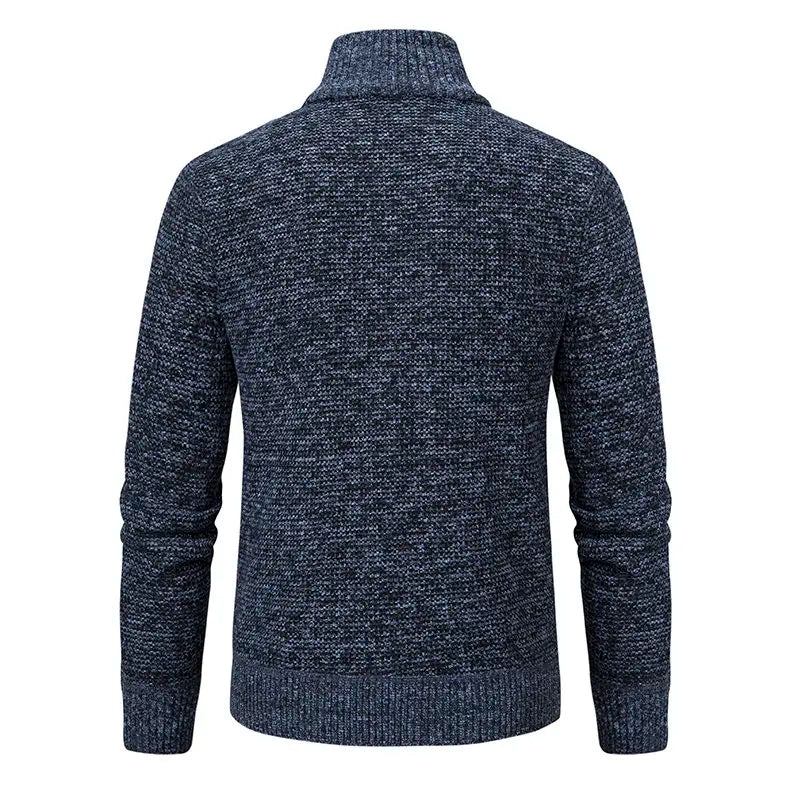 Men Cardigan Sweater Coat 2025 Autumn Winter Korean Warm Thickened Stand Collar Zipper Solid Casual Jacket Fashion Men Clothing