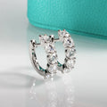 4mm 3cttw D Color Moissanite Huggie Hoop Earrings 925 Sterling Silver Luxury Huggie Earring For Women