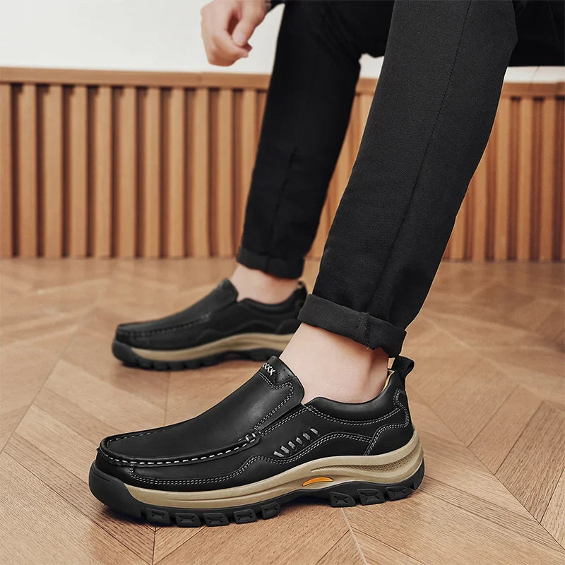 Spring 2025 New Men's Shoes: Versatile Casual Shoes, British Middle-aged Dad Shoes, and Fashionable Business Leather Shoes