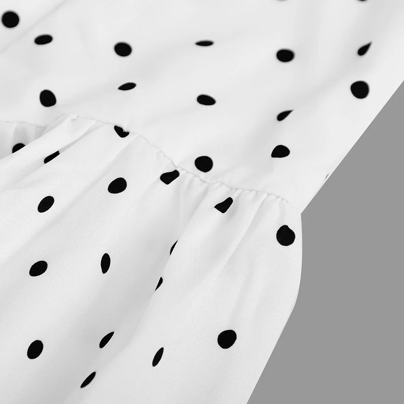 Women New Long Dresses Summer Elegant Upgraded Version Casual Polka Dots Party Dress Graceful Holiday Casual Slim Female Dresses