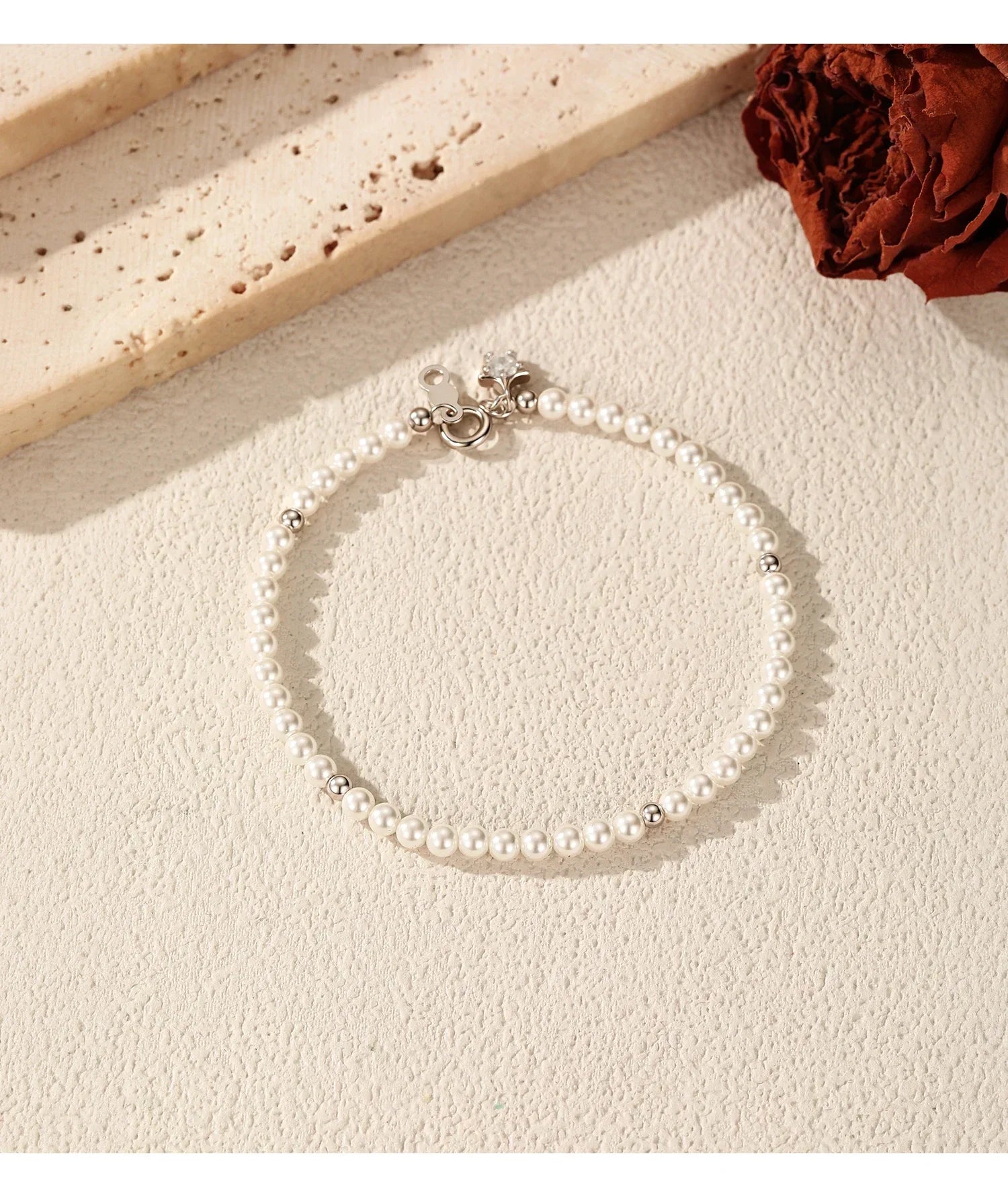 Elegant Pearls Beaded Bracelet 925 Sterling Sliver Sweet Shining Star CZ Bracelet For Women Fine Jewelry Gifts