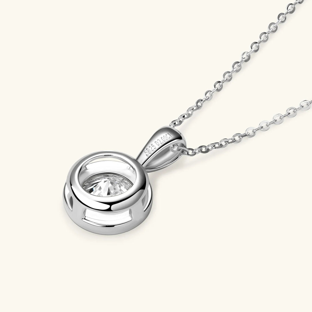 GRA Certified 2CT Moissanite Pendant Necklaces 925 Sterling Silver Solitaire Necklace Chain For Women Jewellry Gift