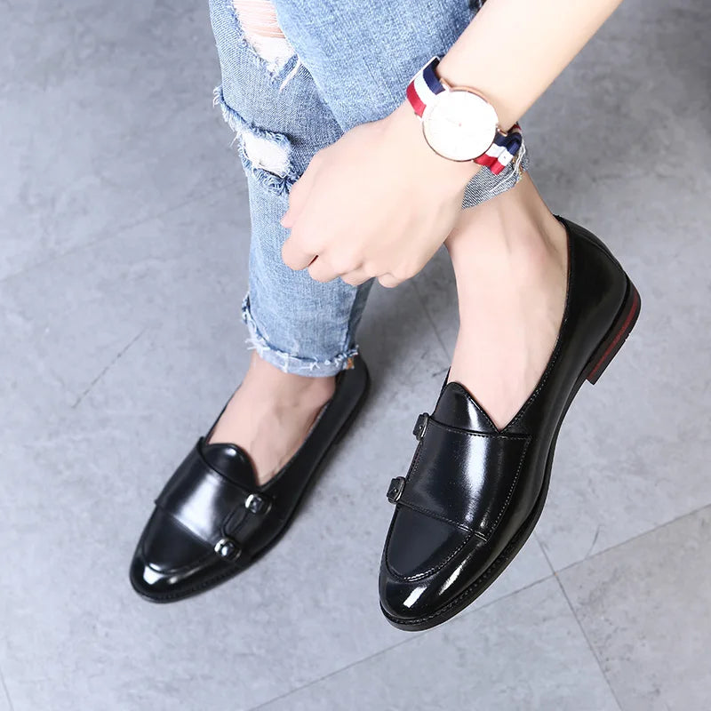 men shoes casual plus size leather luxury brand adult fashion designer social driving dress moccasins men loafers Zapatos Hombre