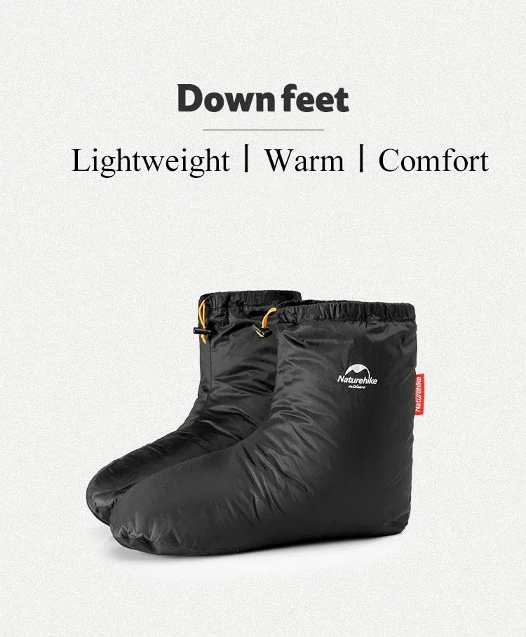 Ultralight Portable Winter Waterproof Warm Three Piece Down Hat Gloves Shoe Covers Hiking Camping Clothing Equipment