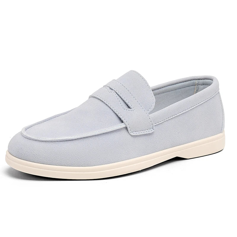 Men’s Suede Slip-On Loafers – Soft Comfortable Casual Shoes for Everyday Wear