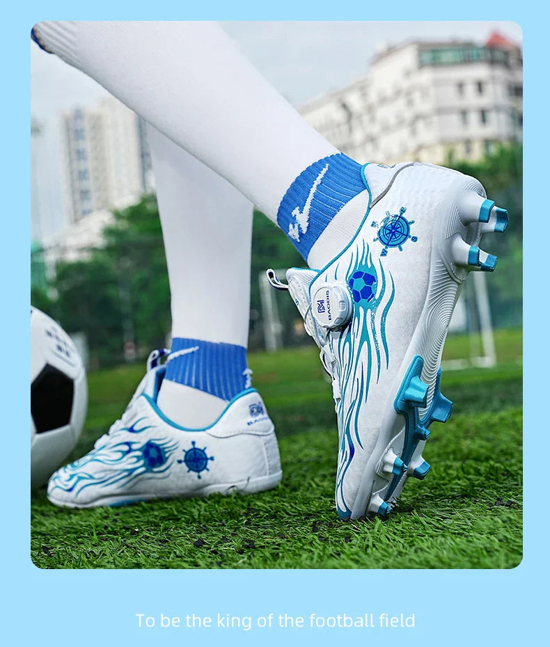 New Children Soccer Cleats Football Boots TF FG Anti-Slip Comfortable Training Shoes Outdoor Indoor Sneakers for Kids Boys Girls