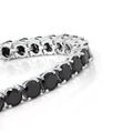 3-6.5mm Moissanite Tennis Bracelet D VVS1 Black Diamond Bracelets with Certificate 925 Sterling Silver Bangle for Women Men