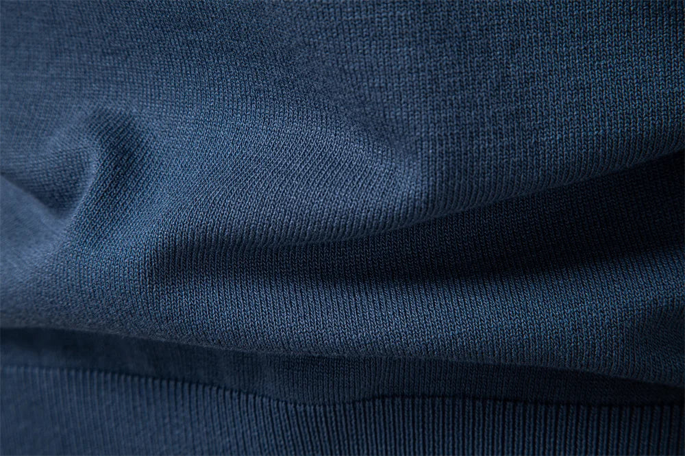2025 Modern V-neck Polo Men Solid Color Long Sleeve Fashion Forward Cut Luxury Business Social Premium Sweaters Male