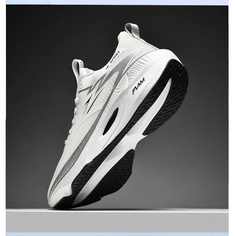 Men Sports Running Shoes Carbon Board Air Cushion Breathable Lightweight Women's Comfortable Athletic Nonskid Sneakers