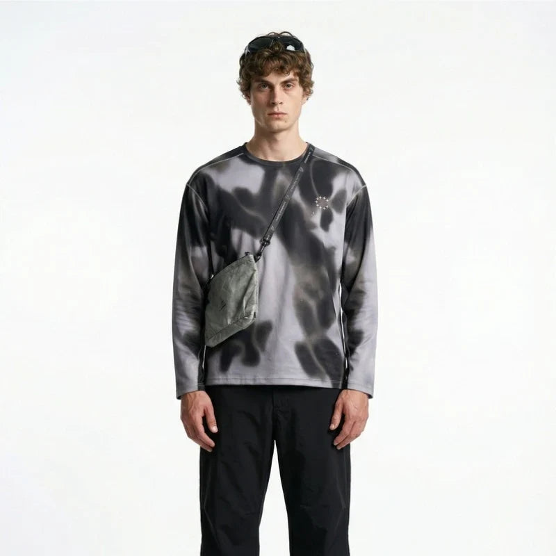 Men's Digital Camo Long-Sleeved T-Shirt: Lightweight, Breathable, Moisture-Wicking—Ideal for Outdoor Sports & Fitness