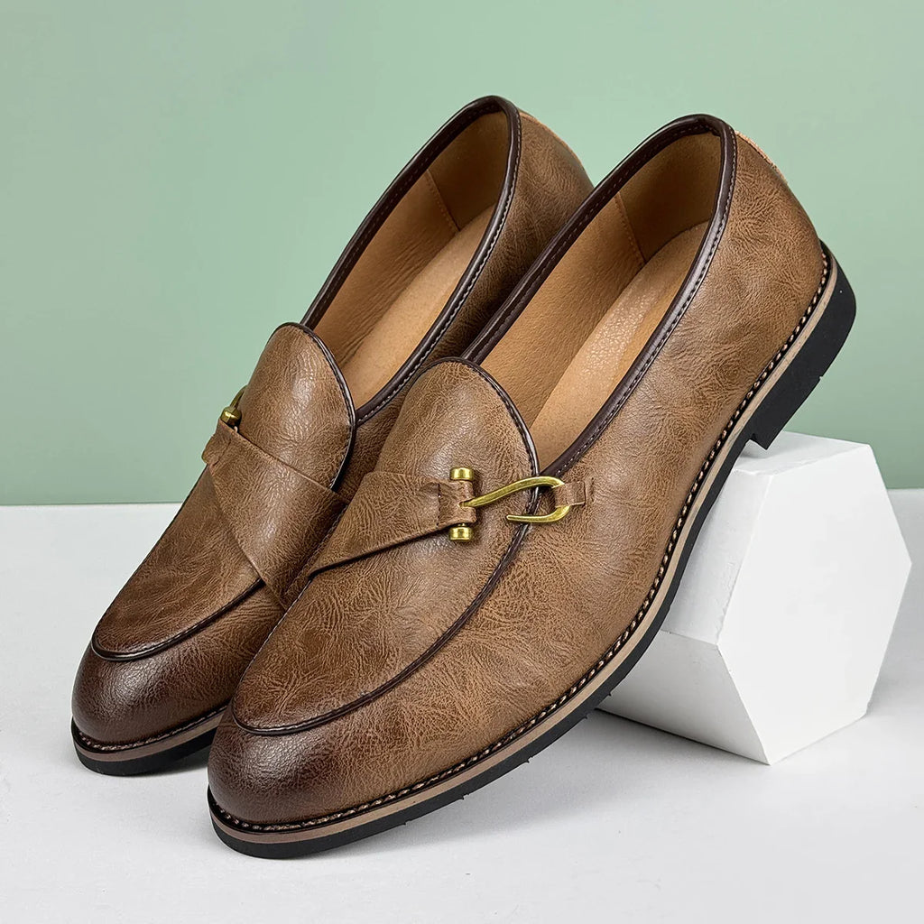 Men's Formal Leather Dress Shoes – Classic Office Business Footwear, Black/Brown, EU 40–47