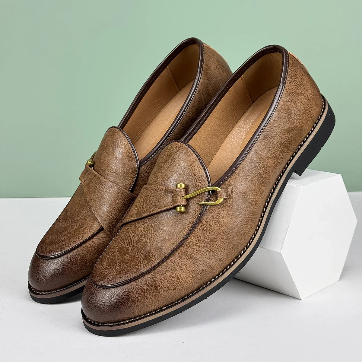Men's Formal Leather Dress Shoes – Classic Office Business Footwear, Black/Brown, EU 40–47