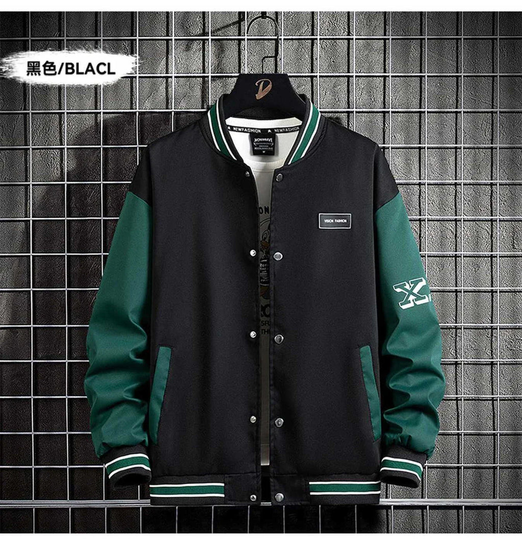 10XL Plus Size Baseball Jacket Men Fashion Casual Patchwork Jacket Coat Male Varsity Jacket Coat Big Size 10XL