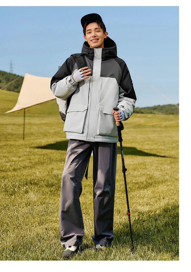 Down Jacket Men 2026 New Winter Couple Windproof Wear-Resistant and Warm Outdoor Contrasting Colors Outerwear