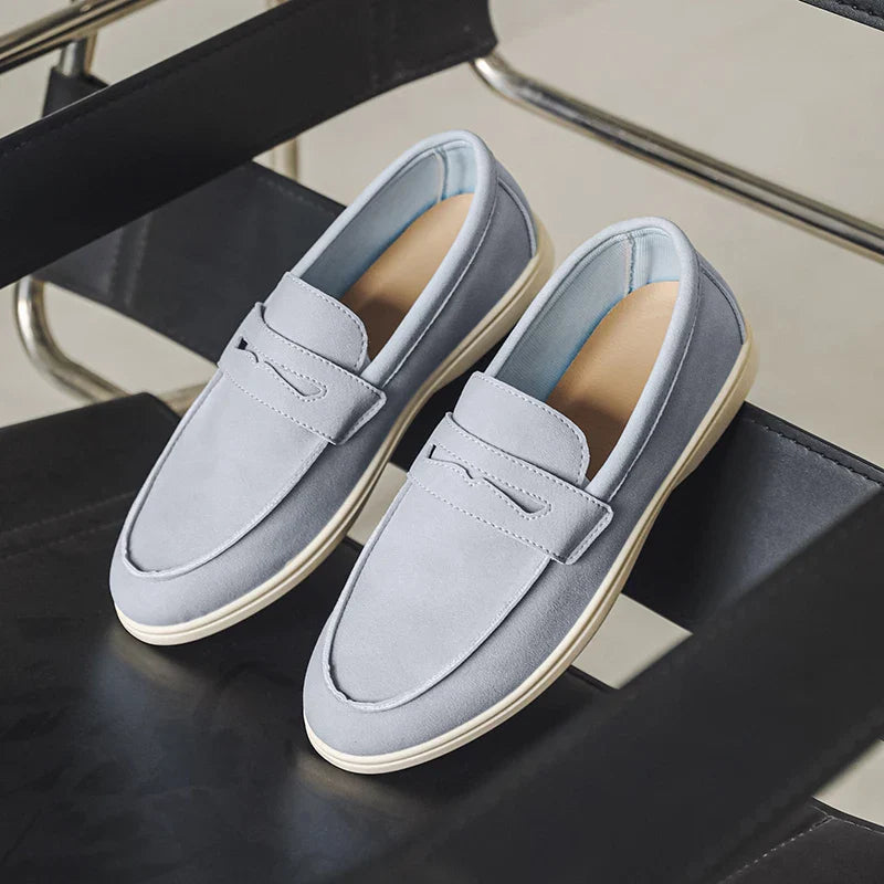 Men’s Suede Slip-On Loafers – Soft Comfortable Casual Shoes for Everyday Wear