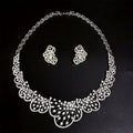 Famous Brand Super Luxury Fan-shaped Design Women Wedding Naija Bridal Cubic Zirconia Necklace Dubai Dress Jewelry Set