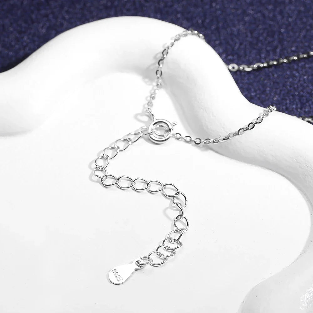 Luxury 925 Sterling Silver Real 5ct Moissanite Pendant Necklace for Women Anniversary Party Diamond Necklaces Fine Jewelry