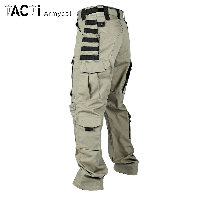 Plus Size 6XL Mens Tactical Pants Multiple Pocket Elasticity Military Urban Commuter Tacitcal Trousers Men Slim Fat Cargo Pants