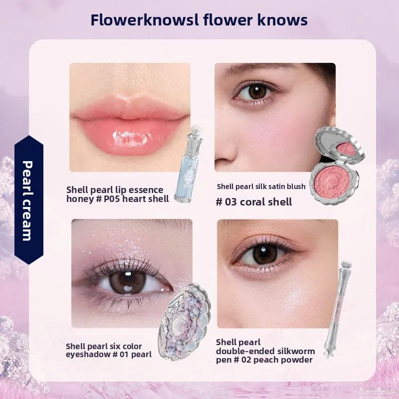 Gift Box Makeup Set Little Angel Full Box Lip Glaze Blusher Shell Jewelry Flower Know Birthday Gift Kit