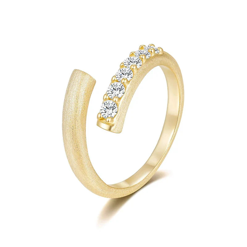 Trendy Test Passed Moissanite Rings for Women Sparkling Wedding Lab Diamond Band Fine Jewelry 100% S925 Sterling Silver