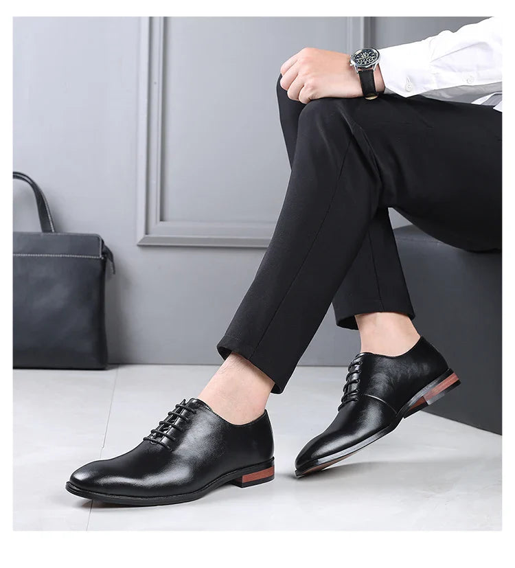 Fashion Business Dress Men Shoes Classic Leather Men's Formal Shoes Comfortable Slip On Dress Shoes Men Oxfords Size 47 48