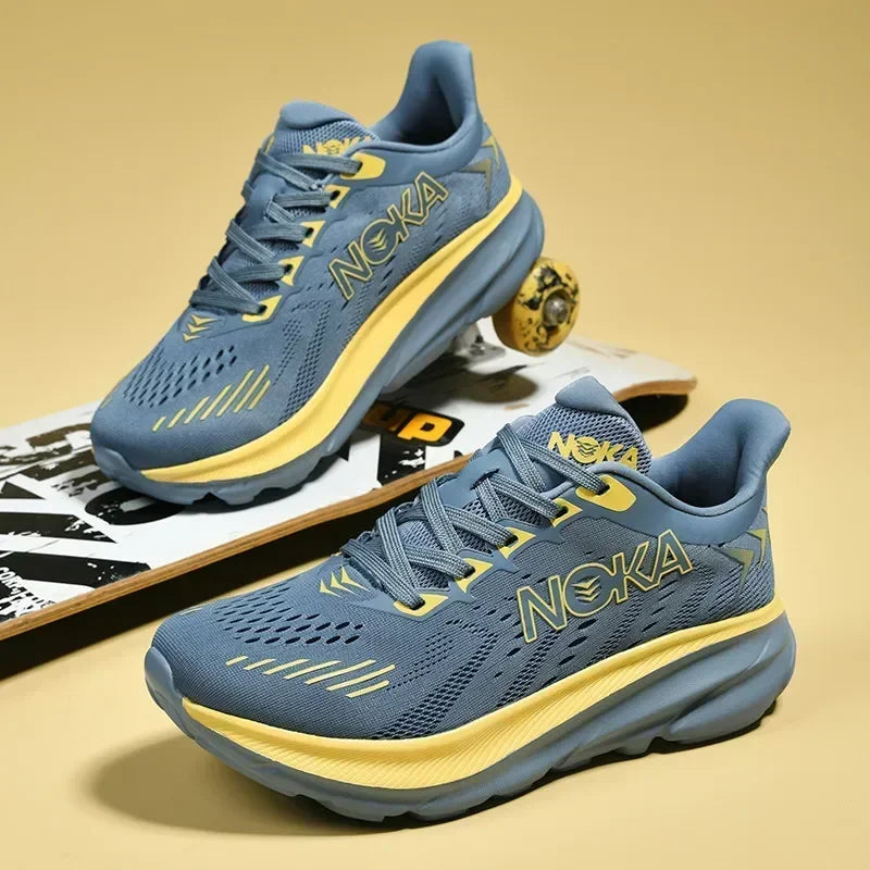 Men's Running Shoes Jogging Breathable Mesh Cushioning Non-Slip Outdoor Luxury shoes Couple Trainer Race Sneakers Off-road Shoes