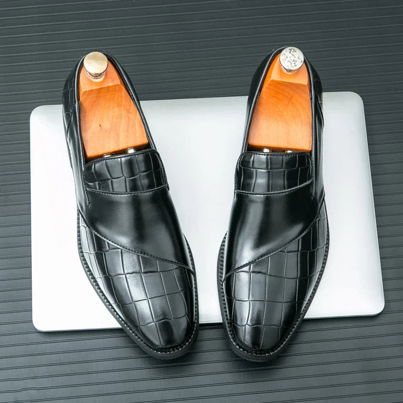 Men's Retro Leather Shoes – Classic Vintage-Inspired Formal Footwear for Adults