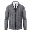 Men's Knit Cardigan Autumn Winter Sweater Coat Man Clothes Brown Blue Luxury Brand Button Fleece Lined Male Knitting Jackets