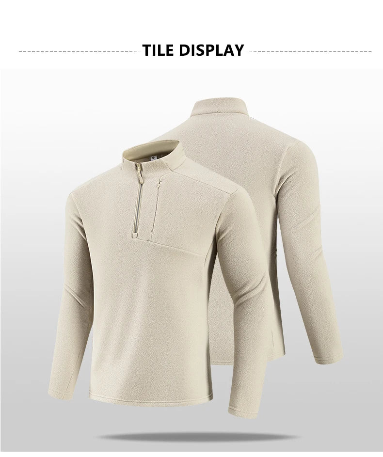 SBWL New high-quality men's autumn and winter outdoor sports inner layer warm long-sleeved T-shirt fitness running jacket Tops