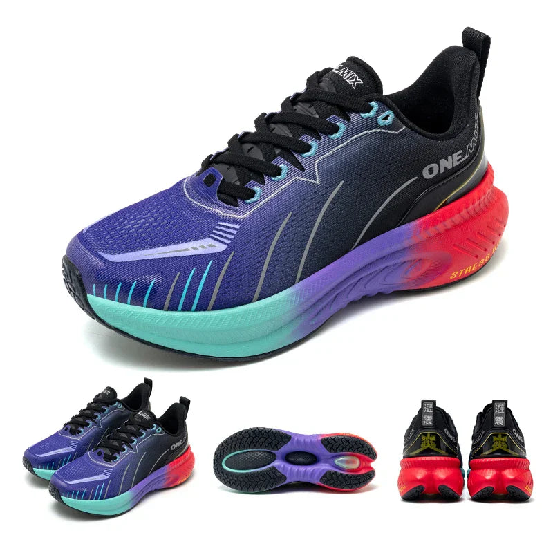 New Cushioning Running Shoes For Men Suitable Heavy Runners Lace Up Sports Women Non-slip Outdoor Athletic Male Sneakers